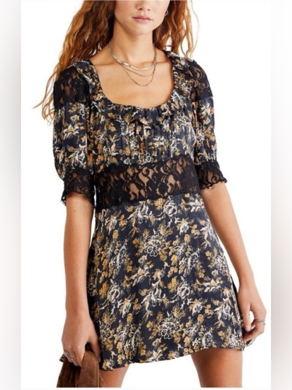 Free People Lucie Minidress in Black Combo - Picture 4 of 6